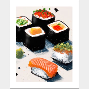 Sushi Rolls Posters and Art